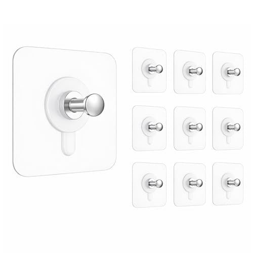 Image of DALUCI 10 Pcs Photo Frame Hooks for Wall Without Drilling | Self Adhesive Wall Hooks for Hanging | Nail Free Sticky Hooks for Photo Hanging & Wall Decor (Pack of 10)