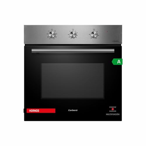 Corbero - Horno Multifunción Hidrolítico 65L | CCHM350MX | Limpieza Hidrólisis | 8 Programas | (L)59.5 x (A)59.5x57.5 (H) cm | Luz Interior | Puerta Doble Cristal | 3000W Potencia | Negro