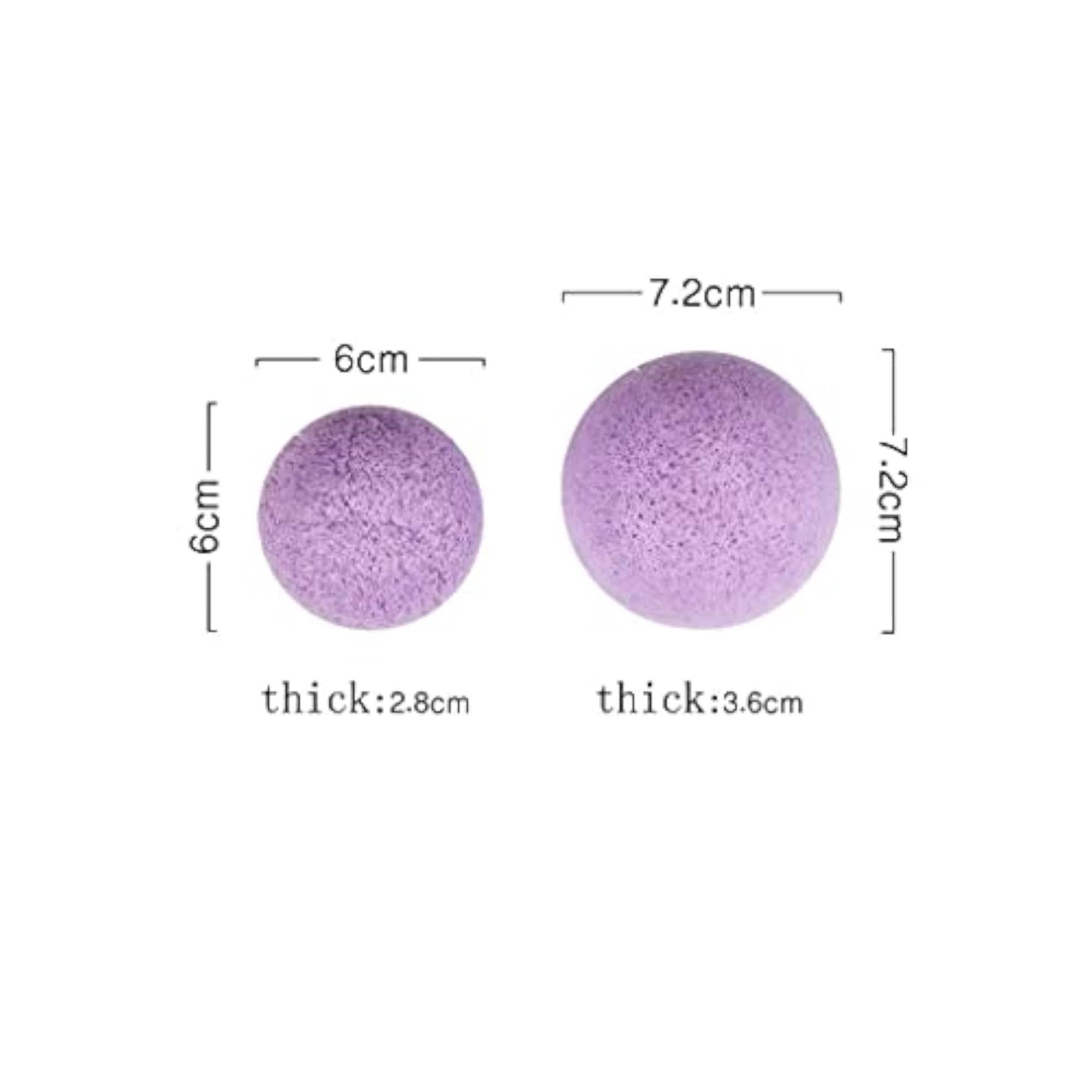 6 Pieces Konjac Cleaning Sponge Puff Exfoliating Facial Sponge Set