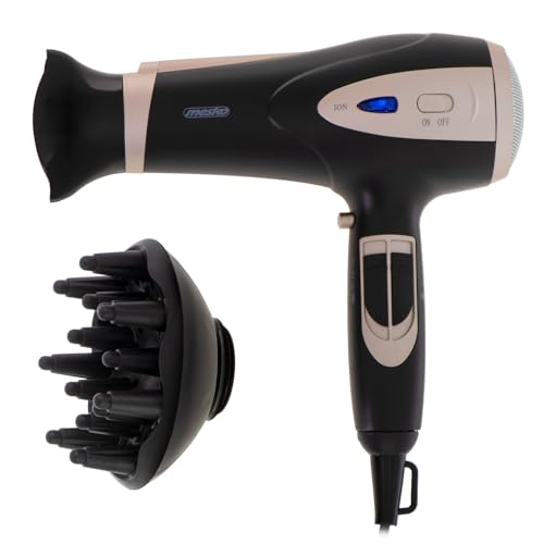 Mesko MS 2287 Sèche-Cheveux, Fonction ionisation, diffuseur, Puissance 2200 W, Noir