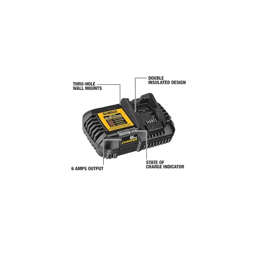 DEWALT 12V MAX*/20V MAX*/FLEXVOLT 6 Amp Charger (DCB1106) - image 2