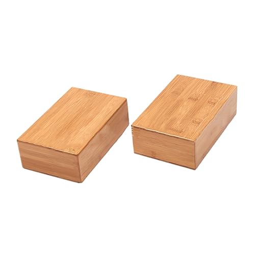 VANZACK Yoga Practice Brick Wooden Yoga Block Set for Pilates Meditation Fitness Smooth Scratch- Surface