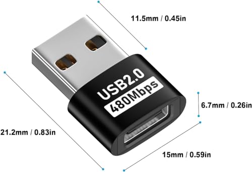 Image of ETZIN USB to USB C Adapter,Type C Female to USB A Male Charger Cable Converter for i Watch Ultra iWatch Series 9 8 SE,AirPods Pro 2,iPhone 15 14 13 12 Max,iPad 10 Air 4 5 Mini 6,S23,OTG (EPL-1295CC)