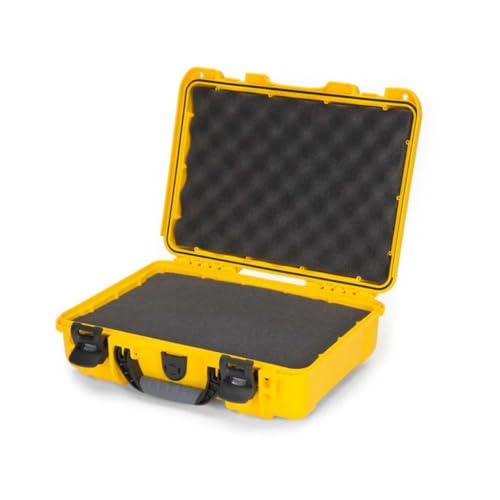 Image of NANUK 910 Hard Case with Customizable Cubed Foam, IP67 Waterproof, Dustproof and Impact Resistant, 14.3 inch x 11.1 inch x 4.7 inch, Rugged Construction for Ultimate Protection, Made in Canada - Yellow