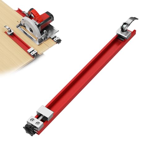 Circular Saw Guide Rail, Adjustable Aluminum Cutting Machine Base Guide Fits 12 Inch Base, Electric Circular Saw Guide for Woodworking Precision Cutting and Milling Tasks