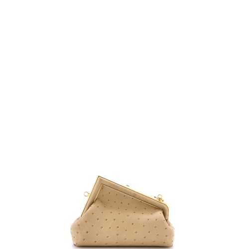 Pre-Loved First Bag Ostrich Small, Neutral3