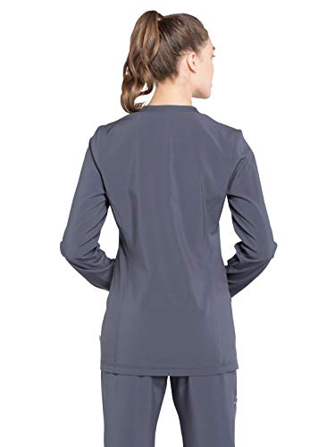 Cherokee Infinity Zip Front Womens Scrub Jacket 4-Way Stretch with Superior Performance and Comfort for Nurse CK370A