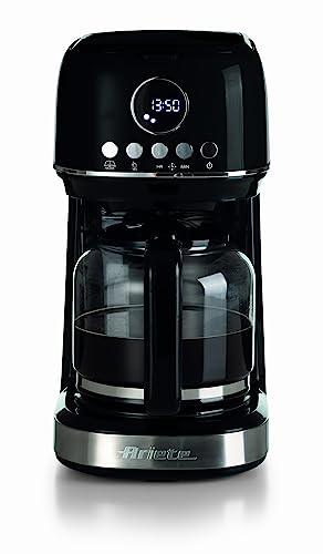 Image of Ariete 1396 Modern Drip Coffee Maker, Drip coffee, Capacity up to 15 cups, Heating base, LCD display, Removable and washable filters (Black)