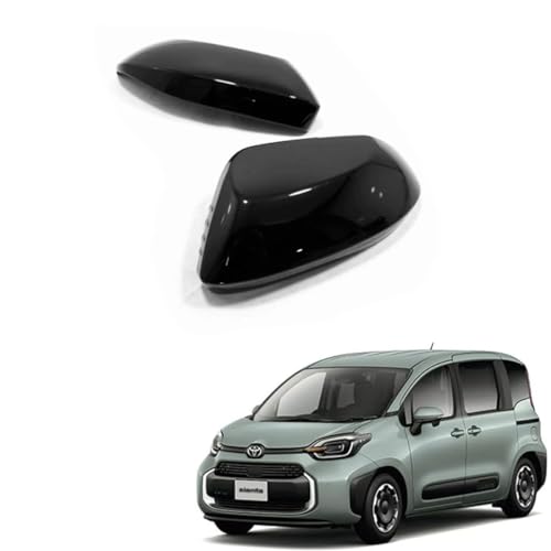 ドアミラーカバー 適用 トヨタ シエンタSIENTA 10系 外装 バックミラーカバー サイドミラーガーニッシュ パーツ キズ防止 汚れ防止 2PCS (ピアノブラック)