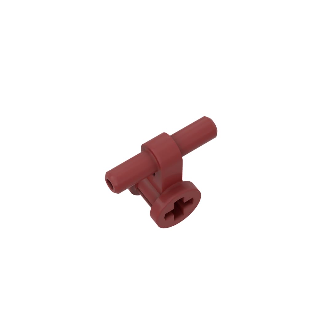 Gear Pneumatic Hose Connector with Axle Connector 99021 GDS-985 50PCS Compatible with Lego Classic Bulk Toy MOC Color:Dark Red