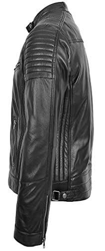 Chaqueta de cuero para hombre estilo Biker 3XL negra miniatura 5