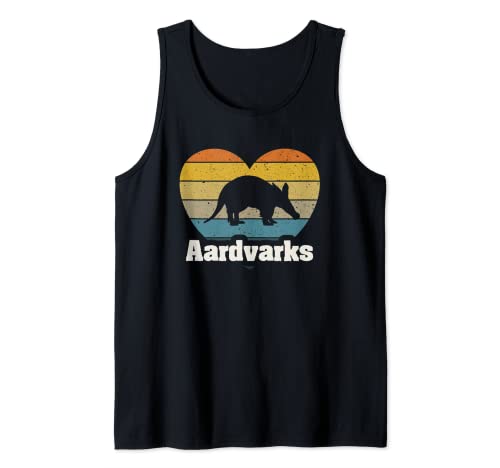 Corazón Retro Atardvark Amante Camiseta sin Mangas