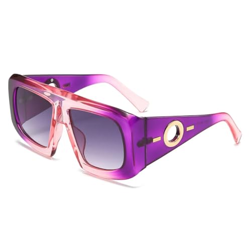 Lunettes de soleil UV400 rétro mixtes avec branches larges pour voyage et style vintage