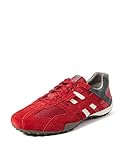 Geox Uomo Snake K, Sneakers para Hombre, Multicolor (Red/Grey), 41 EU