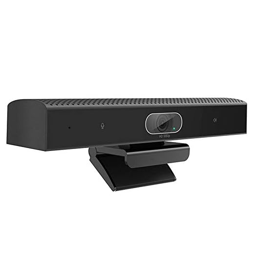 Conference Room Camera with Microphone and Speaker, Wide Angle USB Video Conference Camera for Mac, PC, Laptop, Desktop (Black with Inverted Phase)