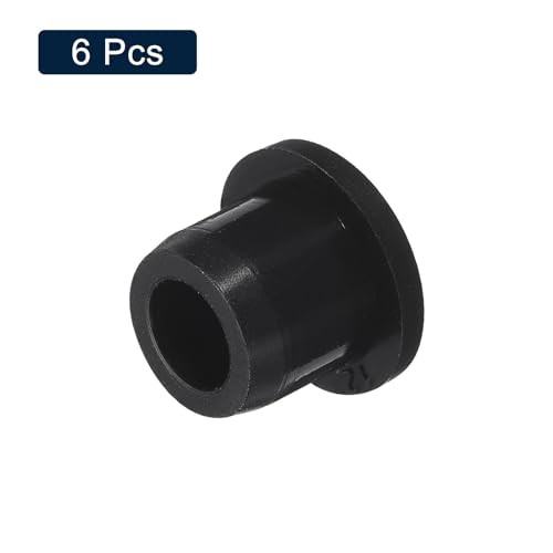 Image of uxcell 6 Pieces Black Plug Holes, H12 Waterproof Rubber Button Plug for 12mm / 0.47 inch Hole