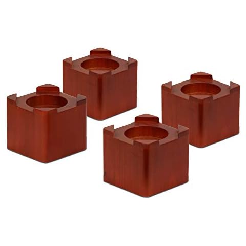 Honey-Can-Do 4 Dark Finish Wood Bed Lifts STO-01151 Cherry 300 lbs Cover