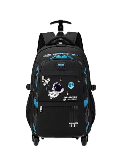 Mochila Escolar De Rodinhas carrinho Juvenil feminina e masculina menino e menina (carrinho, preta)