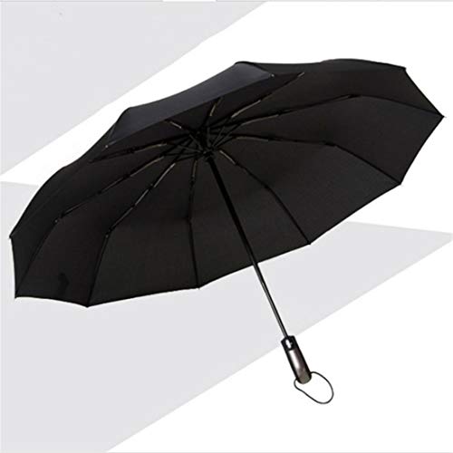 HMJ Folding Umbrella Windproof Automatic Umbrella Large Outdoor Umbrella Black