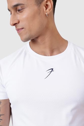 Image of FUAARK Grain Men's Slim Fit Heavyweight Stretchable Raglan Sleeves Gym & Workout Tshirt
