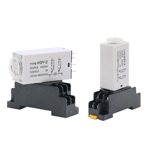 Temporizador H3Y-2 DPDT de 0-30 segundos y 8 pines con base de enchufe PYF08A alimentado a DC12V