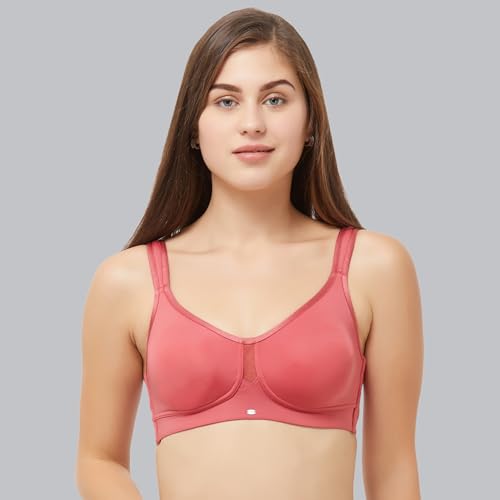 Image of SOIE Women Solid Full Coverage Polyamide Spandex Minimiser Non Padded Non Wired Bra Combo Pack of 2