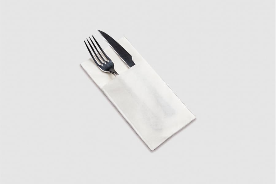 Servilleta Kanguro Bambutex® 40x40 cm | Pack 400 uds | Tela compostable de bambú | Suave, Resistente y ecológica | Porta Cubiertos para hostelería y Eventos sostenibles
