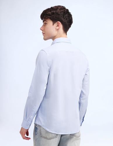Image of Flying Machine Men's Slim Fit Shirt | Solid | Long Sleeves | Shirt for Man