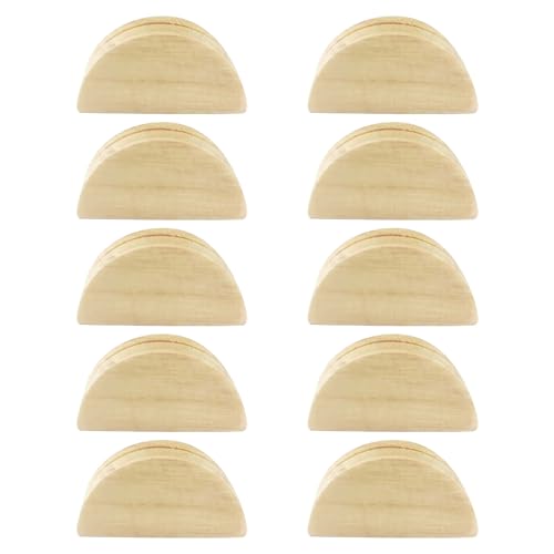 Greyoe 10 piezas para Tarjetas de Madera, Tarjeteros de Madera para Fotos para Bodas, Banquetes y Fiestas, Soportador de Tarjetas de Lugar Semicircular