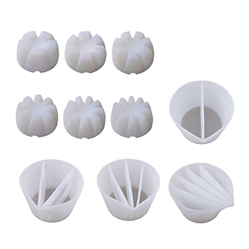Nawwgy Silicone Split Cup 2/3/4/5 Chambers Reusable Silicone Pouring Divided Cups10Pcs