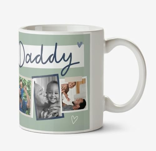 EKAM Personalised Dad Coffee Mug - 11oz Coffee Cup - Add Your Photos and Text - Present for Dad - Gift for Fathers Day - Gift Cup Fathers Day - Tea Mug (Design 02)