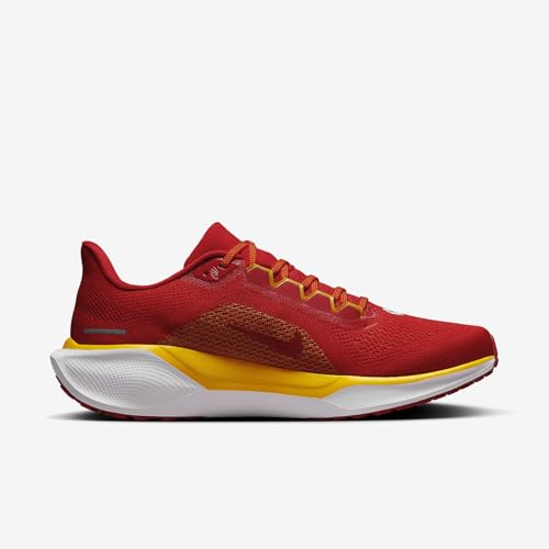 Nike Pegasus 41 Men's Road Running Shoes (FZ5079-600, University Red/White/University Gold/White)3