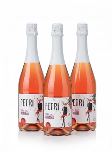 Sidra Rosé Espumosa La Petri · 4,8% Vol. Alc. · Elaborada con Manzana Sidrera Natural · Vegana y Sin Gluten · Petritegi (Pack 3)
