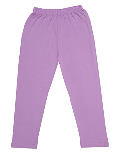 Image of IndiWeaves Girls Super Soft Cotton Solid Capri Pants (Orange, Purple, Magenta, 4-5 Years) Pack of 3