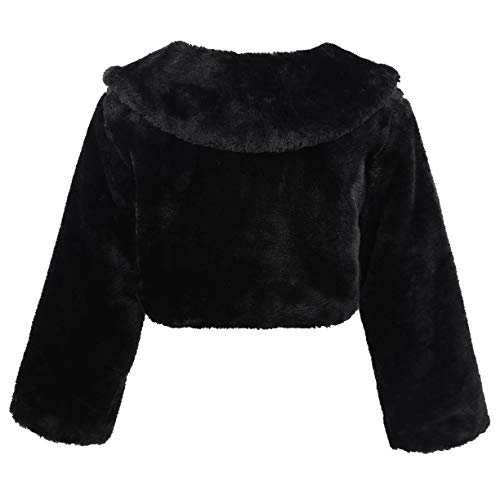 YiZYiF Girls Long Sleeve Faux Fur Bolero Wedding Party Princess Cape Jacket3