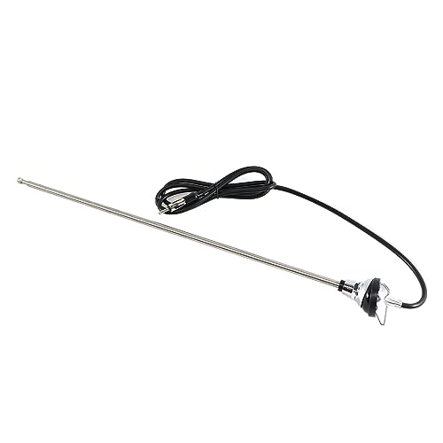 1x 3 Section Retractable Round Base Vintage Style AM/FM Radio Antenna Assy Kit Fits Multiple Brands J-e-e-p Mer-cury etc