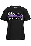 Lonsdale Women's CULLALOE T-Shirt, Black/Purple/White, S