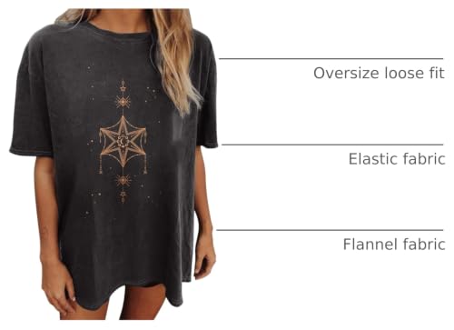 Image of Summer Y2k Tops for Womens, Casual Vintage Short Sleeve T-Shirt, Girls Oversize Loose Round Neck Elastic Tee