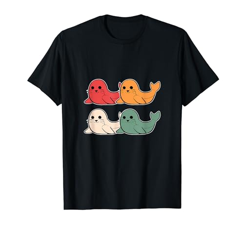 Seal Squad Colorido Sea Lion Kids Camiseta