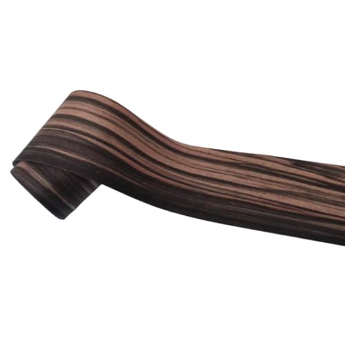 Chapa de ébano indonesio natural de 0,2 mm de grosor, 2,4 x 0,14 m para altavoz, bricolaje, muebles y varias decoraciones.