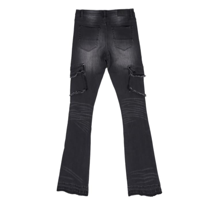 Men's Loose Straight-Leg Jeans Stacked Mid-Rise Work Pants Retro Casual Men's Jeans2
