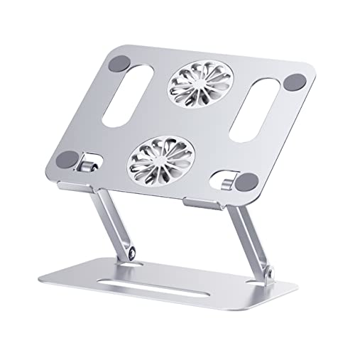 Operitacx Enfriamiento para Portátiles Soporte De Ventilación Ajustable con Doble Ventilador Refrigerador Silencioso para Oficina