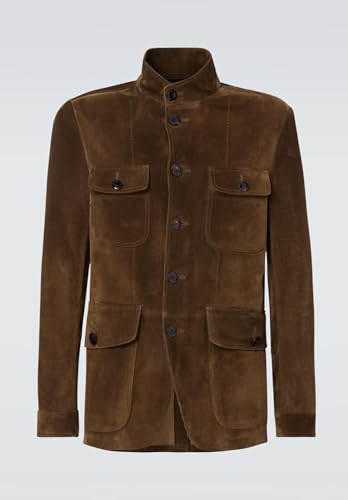 Mens Suede Leather Blazer Slim Fit Fashion Suit Jacket for Wedding Prom Dinner Party4