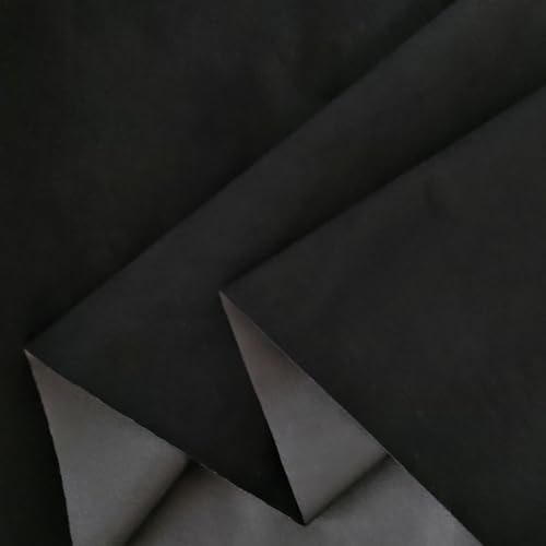 [moonfarm] スエード調 生地 黒 合皮 幅140cm 裏地 内張り 内装用 ブラック PUレザー 無地 布 (3m)