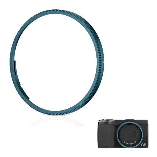 Anillo Decorativo Azul para Lente JJC para Cámara Digital Ricoh GR IV HDF Monocromo, Reemplaza la Tapa de Anillo GN-3, Protege el Barril del Objetivo, Duradero y Ligero miniatura 1