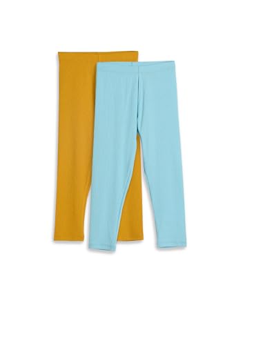 Image of Amazon Brand - Symbol Girl's Cotton Ribbed Stretchable Leggings | Ankle Length | Aged 2-14 Years