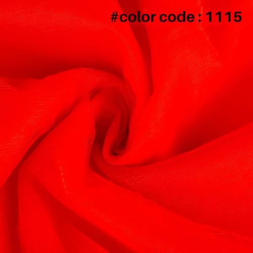 Image of SATYAM KRAFT 10 Meter Multipurpose Net Fabric Soft Cloth Roll | Wedding, Valentine & Party Decoration Items, Birthday, Anniversary | Stage, Tent, Backdrop, Mandap Festive, Event Decor Net (Red)