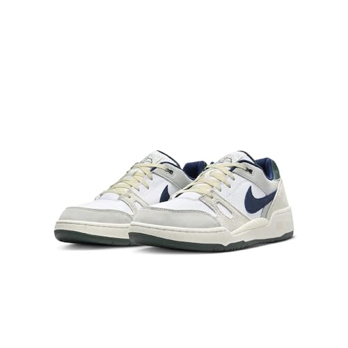 Nike Full Force Low Men's Shoes (FZ3595-100, White/Light Iron Ore/Light Bone/Midnight Navy) Size 7
