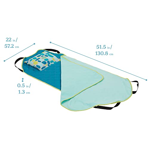 Image of ECR4Kids Nap Mat Companion, Portable Bedding, Teal, 1-Piece