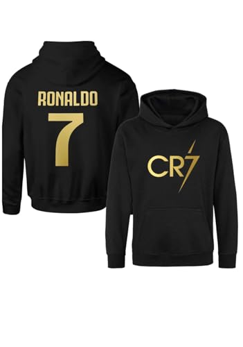AZ Inspired CR#7 Football FORZAJUVE Footballl Ronaldo support kids Unisex Hoodies (as8 age 9_years 11_years regular) Black